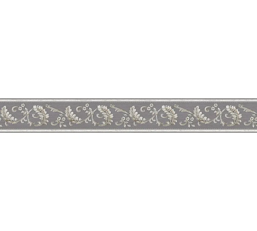Borta 36914-4 only Borders 11 AS Creation Borta z efektem metalicznym i ozdobnym wzorem – szary Niska cena
