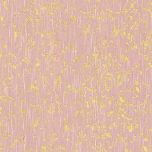 Tapeta 30660-4 AP Metallic Silk AS Creation różowy ornament z złotym połyskiem - różowa, złota Dostępne od ręki