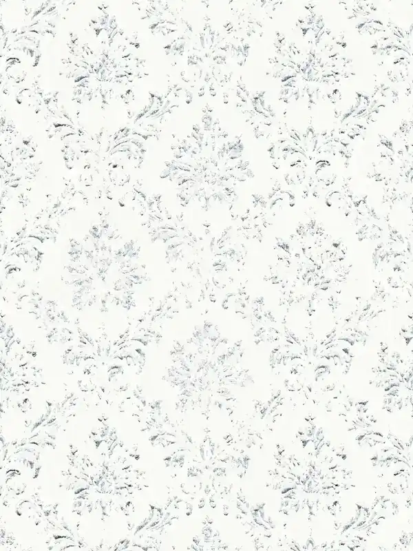 Hit sprzedaży Tapeta 30662-1 AP Metallic Silk AS Creation biała ornament z srebrnym połyskiem - biała, srebrna