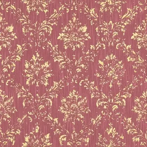 Cena promocyjna Tapeta 30662-6 AP Metallic Silk AS Creation czerwona ornament z złotym połyskiem - czerwień, złoto