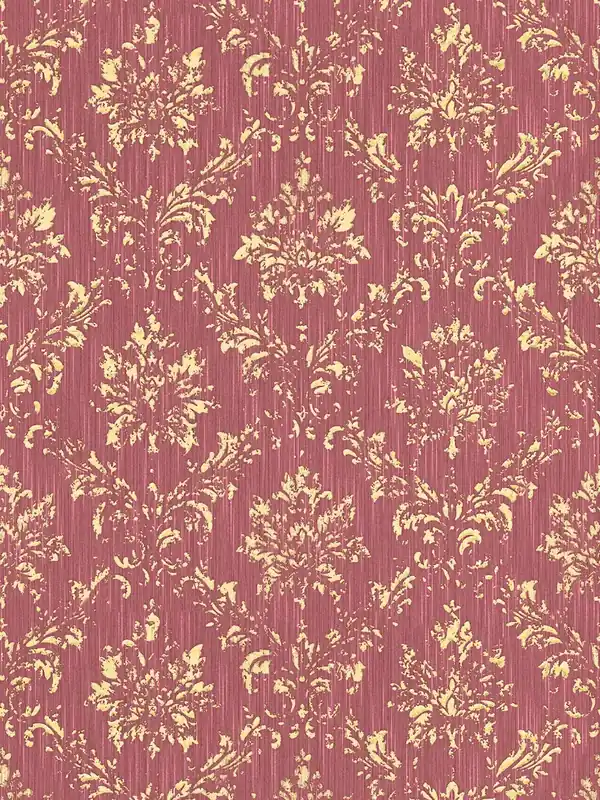 Cena promocyjna Tapeta 30662-6 AP Metallic Silk AS Creation czerwona ornament z złotym połyskiem - czerwień, złoto