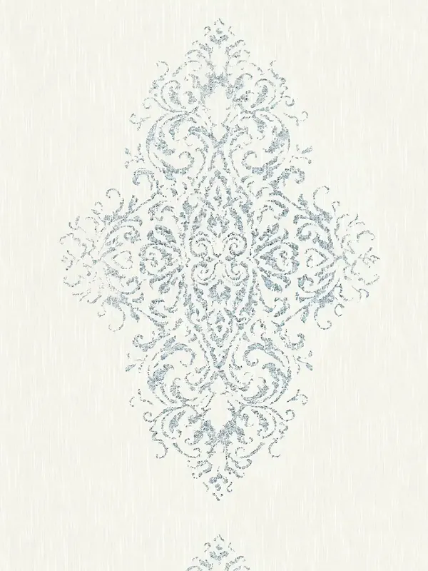 Tapeta 31945-1 Luxury Wallpaper AS Creation ozdobna z efektem metalicznympostarzana - biała, srebrna, niebieska Popularny
