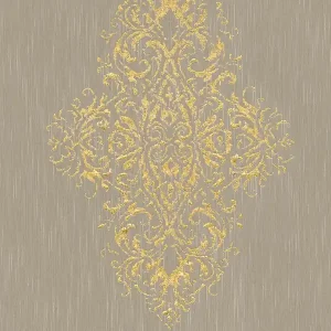 Tapeta 31945-3 Luxury Wallpaper AS Creation ozdobna z efektem postarzanego metalu - beż, złoto Szybka dostawa