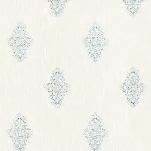 Tapeta 31946-1 Luxury Wallpaper AS Creation materiałowa z efektem metalicznego ornamentu - biała, srebrna Outlet 3 rolki Rabat