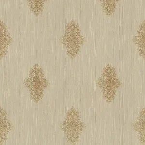 Łatwy zwrot Tapeta 31946-3 Luxury Wallpaper AS Creation w stylu postarzany metaliczny efekt ornamentu - beżowy, brązowy