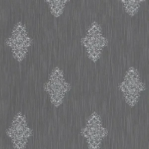 Tapeta 31946-4 Luxury Wallpaper AS Creation z efektem metalicznego ornamentu postrzana - niebieska, srebrna Ostatnia szansa
