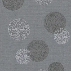Tapeta 34771-3 Happy Spring AS Creation nowoczesny wzór koła do salonu - szara Tylko dziś