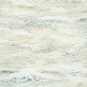 Tapeta 35409-1 Cote d'Azur AS Creation tapeta z motywem fali z efektem połysku – beż, niebieski, zielony Szybka wysyłka