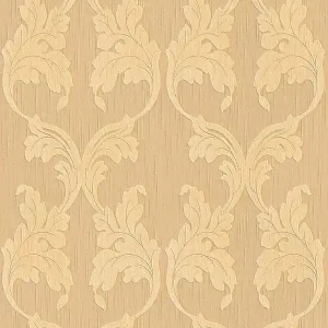Tapeta 95628-3 Tessuto AS Creation tapeta barokowa z ornamentami roślinnymi – pomarańczowy, beżowy Nowość