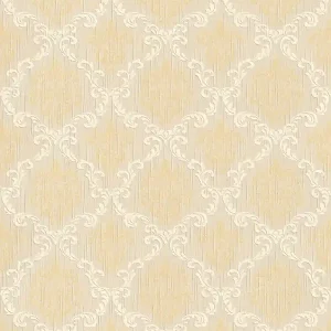 Ekspresowa dostawa Tapeta 95629-2 Tessuto AS Creation ornament w stylu kolonialnym – beż