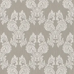 Bezpieczna płatność Tapeta 95630-6 Tessuto AS Creation barokowe ornamenty i wzornictwo tekstyliów – beż, szary