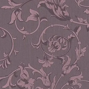 Tapeta 95633-5 Tessuto AS Creation ornament z jedwabnym efektem tekstylnym – fiolet Zniżka