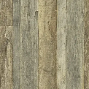 Tapeta 95931-3 DEKORA NATUR 6 AS Creation imitująca drewno w stylu rustykalnym wiejskim- brąz, żółć, krem Wybór klientów