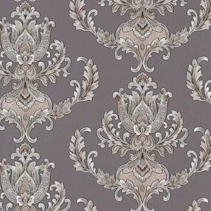 Tapeta AS 33546-5 metaliczna z motywem ornamentu - szara Outlet 2 ostatnie rolki Bestseller
