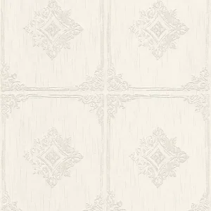Tapeta A.S. Creation 96199-2 tapeta vintage stucco design z ozdobnymi kasetonami – kremowa, szara Nie przegap