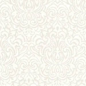 Nie przegap Tapeta AS 96193-5 ornament z lekką fakturą w stylu vintage - biała