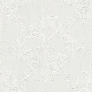 Tapeta AS 96196-1 ornament w stylu stiuku i tynku - szaro-biała Cena promocyjna
