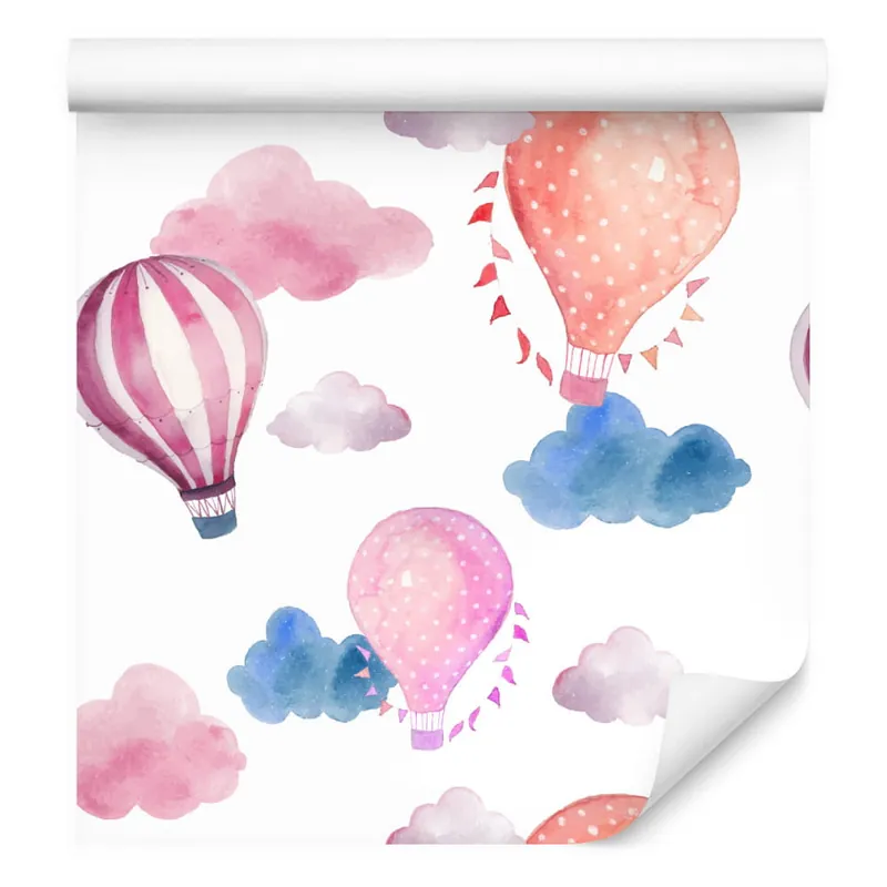Darmowy zwrot Tapeta Balony Na Tle Kolorowych Chmur