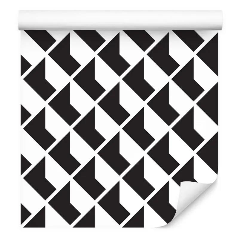 Oferta czasowa Tapeta Czarno - Białe Wzory Geometryczne