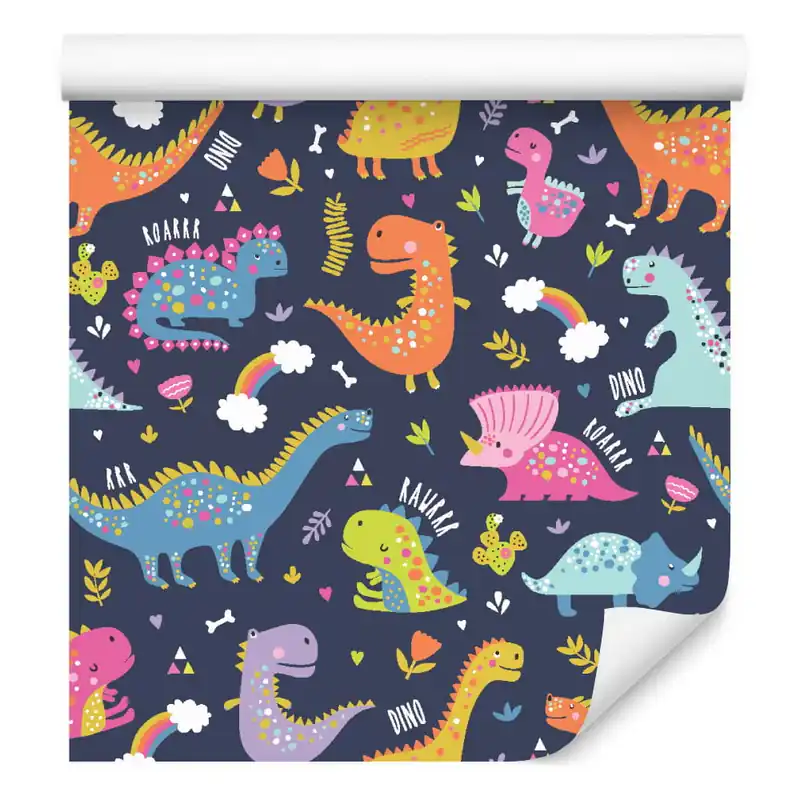 Oferta Tapeta Dinozaury Kaktusy Tęcza, Do Pokoju Dziecka