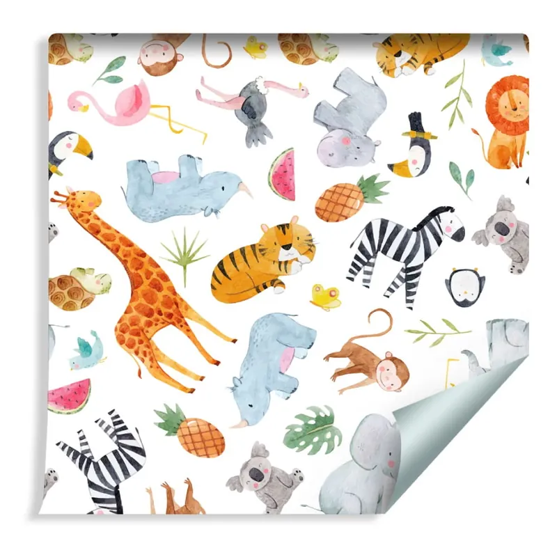 Oferta limitowana Tapeta Dla Dzieci - Zwierzątka Safari