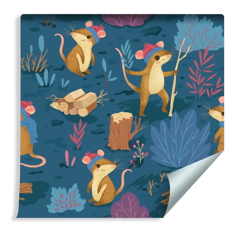 Oferta Tapeta Dla Dzieci - Wesołe Myszki W Lesie