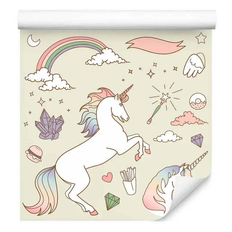 Tapeta Dla Dzieci – Magiczne Jednorożce Tani