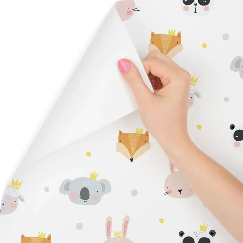 Oferta czasowa Tapeta Dla Dzieci Zwierzątka Lisy Owieczki Pandy