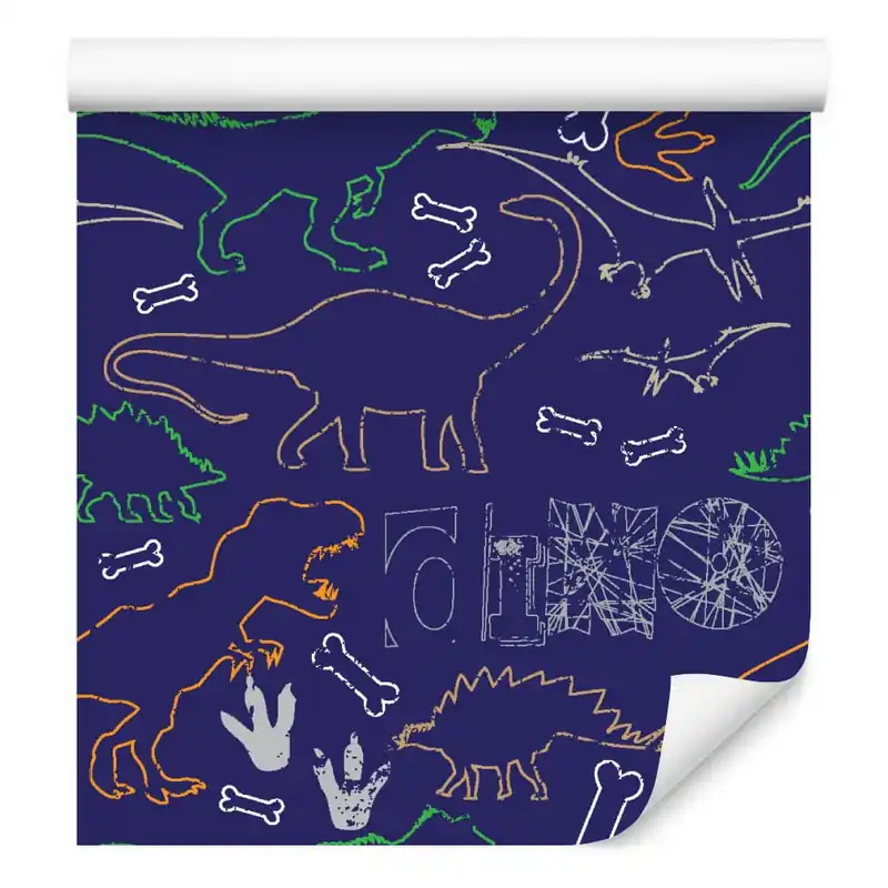 Tapeta Dla Dzieci, Kolorowe Dinozaury, Zwierzęta Ekspresowa dostawa