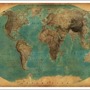 Fototapeta Stara Mapa Świata Zamów teraz