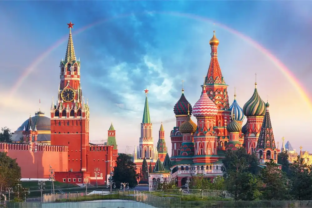 Najlepsza cena Fototapeta Tęcza Nad Kremlem W Moskwie