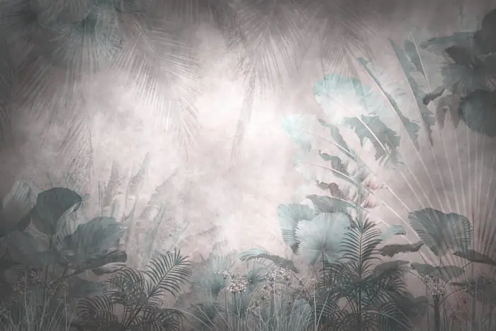 Fototapeta Tropical Trees And Leaves For Digital Printing Wallpaper, Custom Design Wallpaper - 3D Tani