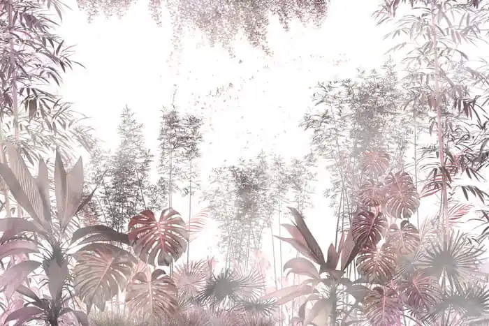 Nowy Fototapeta Tropical Trees And Leaves For Digital Printing Wallpaper, Custom Design Wallpaper - 3D