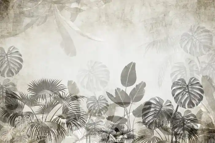 Fototapeta Tropical Trees And Leaves For Digital Printing Wallpaper, Custom Design Wallpaper - 3D Oferta limitowana