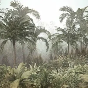 Fototapeta Tropical Trees And Leaves For Digital Printing Wallpaper, Custom Design Wallpaper - 3D Do wyczerpania zapasów