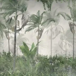 Fototapeta Tropical Trees And Leaves For Digital Printing Wallpaper, Custom Design Wallpaper - 3D Wyprzedaż