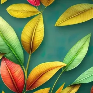 Fototapeta Tropical Trees And Leaves For Digital Printing Wallpaper, Custom Design Wallpaper 3D Wyjątkowa oferta