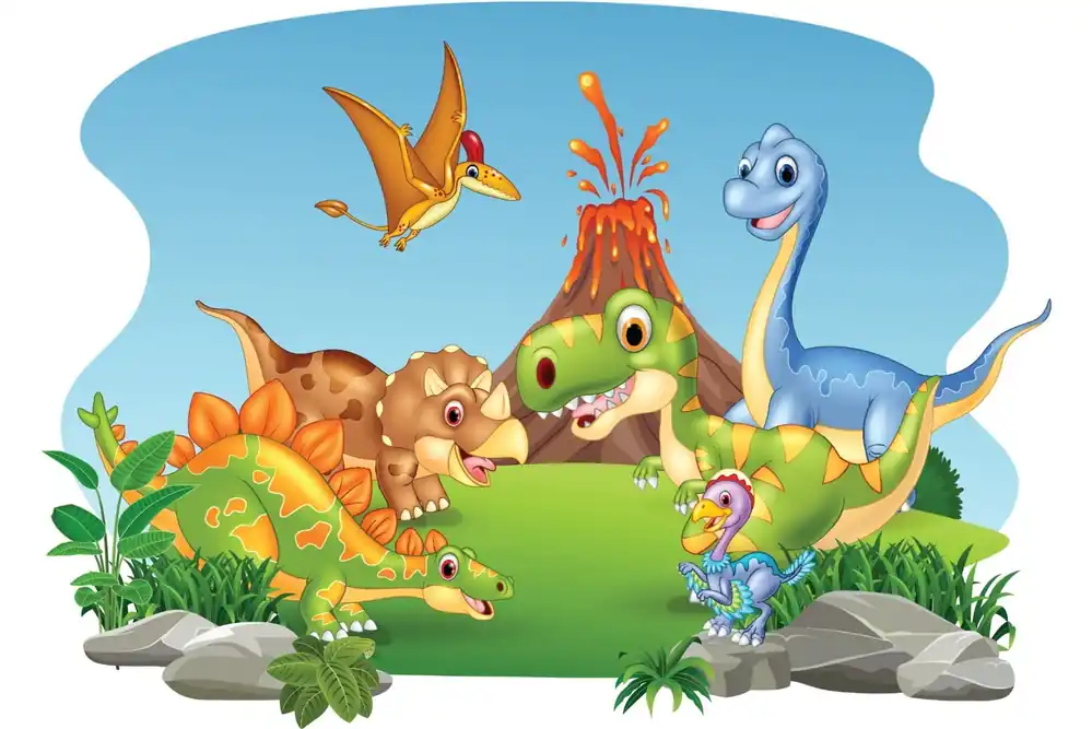 Fototapeta Wesołe Dinozaury Taniej
