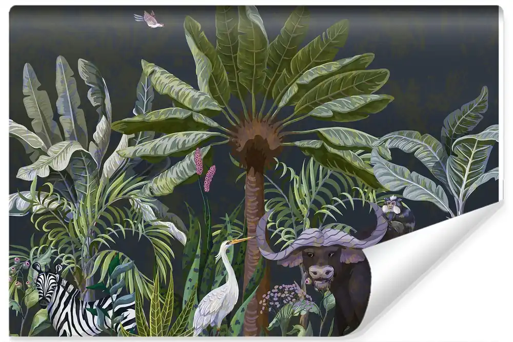 Kup teraz Fototapeta Zwierzęta Wśród Palm I Roślin