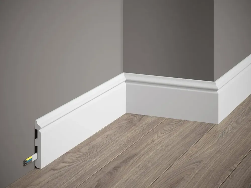 Listwa przypodłogowa MD018P malowana na biało (8×1,3×200cm) Mardom Decor Kup teraz