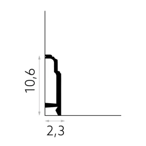 Listwa przypodłogowa MD363 (10,6×2,3×200cm) Mardom Decor Rabat