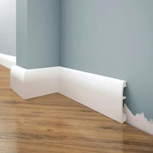 Dostępne od ręki Listwa przypodłogowa malowana na biało LPC-06M (6,9×1,4×244cm) Creativa