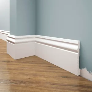 Listwa przypodłogowa malowana na biało LPC-08M (9,4×1,2×244cm) Creativa Popularny