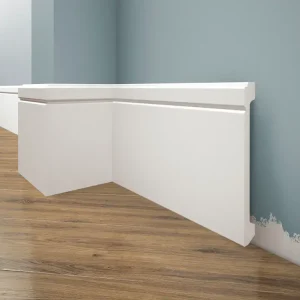 Hit sprzedaży Listwa przypodłogowa malowana na biało LPC-30M (13,8×1,6×244cm) Creativa