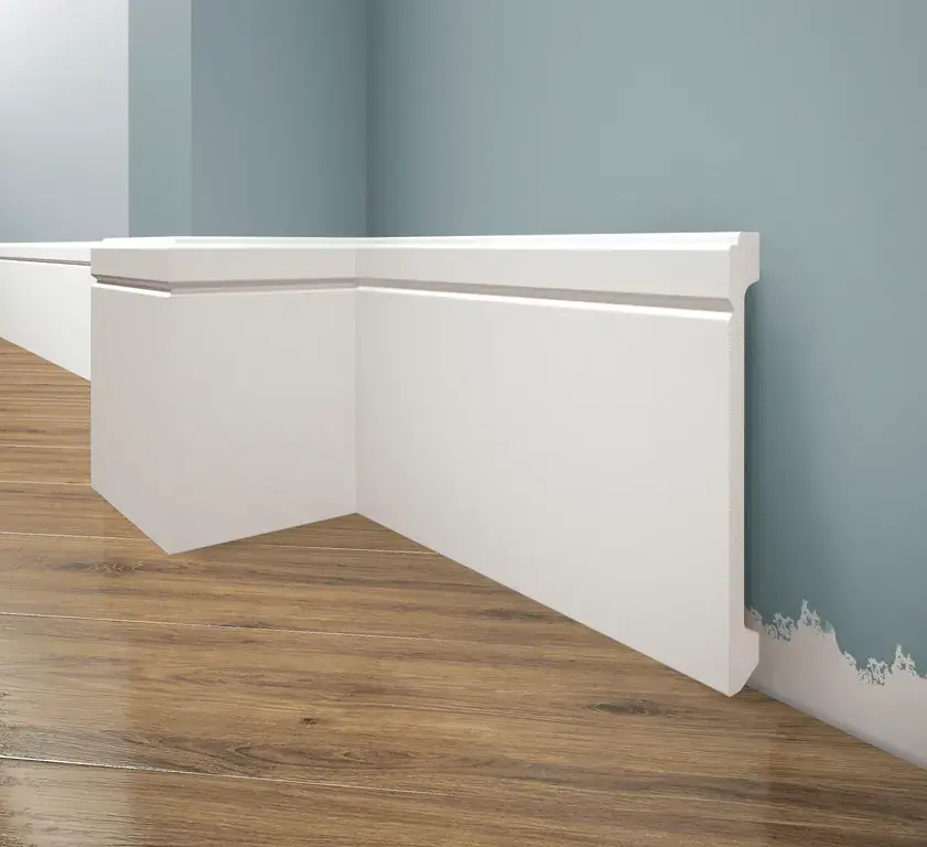Hit sprzedaży Listwa przypodłogowa malowana na biało LPC-30M (13,8×1,6×244cm) Creativa