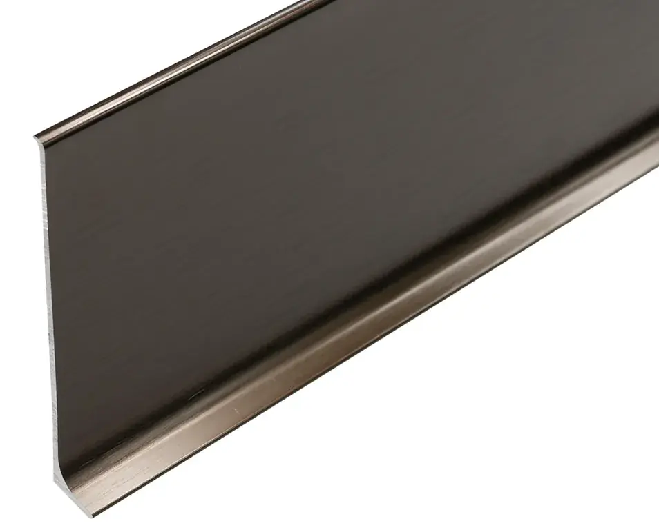 Niska cena Listwa przypodłogowa aluminiowa szczotkowana LP100 kawa EC40S (10×1×250cm) Creativa