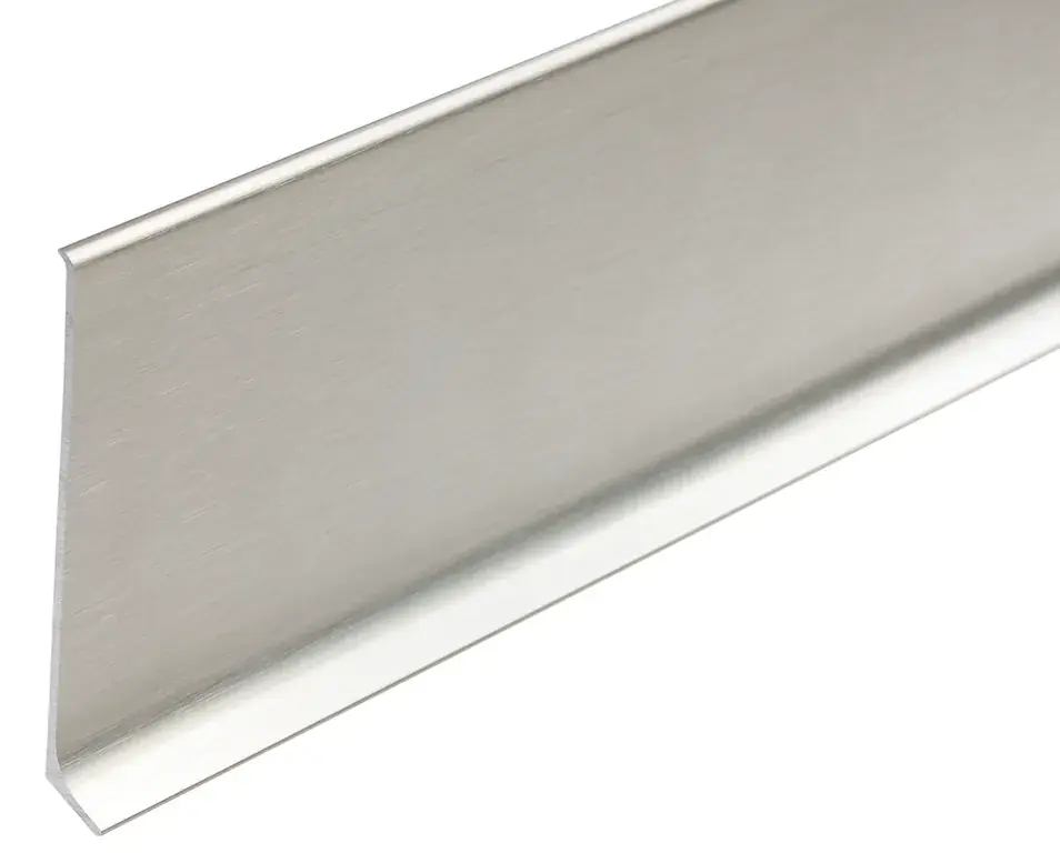 Listwa przypodłogowa aluminiowa szczotkowana LP100 platyna EC43S (10×1×250cm) Creativa Ograniczona ilość