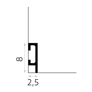 Zamów dziś Listwa przypodłogowa QL019P malowana na biało (8×2,5×200cm) Mardom Decor