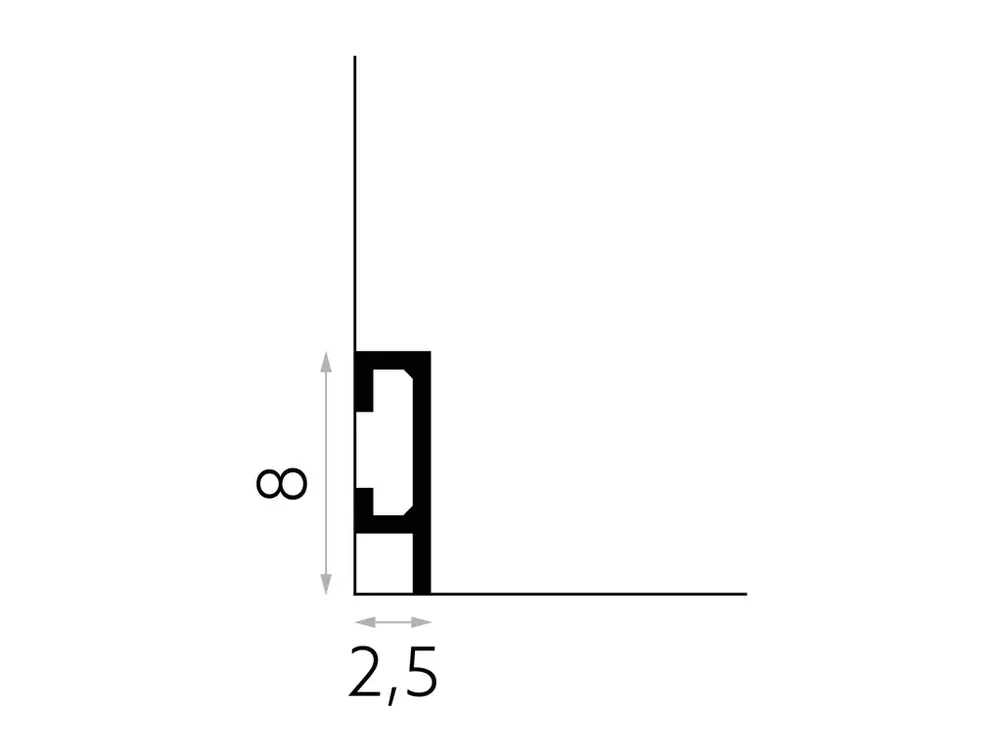 Zamów dziś Listwa przypodłogowa QL019P malowana na biało (8×2,5×200cm) Mardom Decor