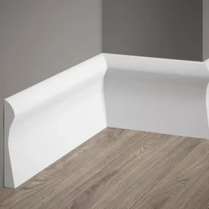 Listwa przypodłogowa QS003P malowana na biało (12,8×1,8×200cm) Mardom Decor Tylko do końca tygodnia